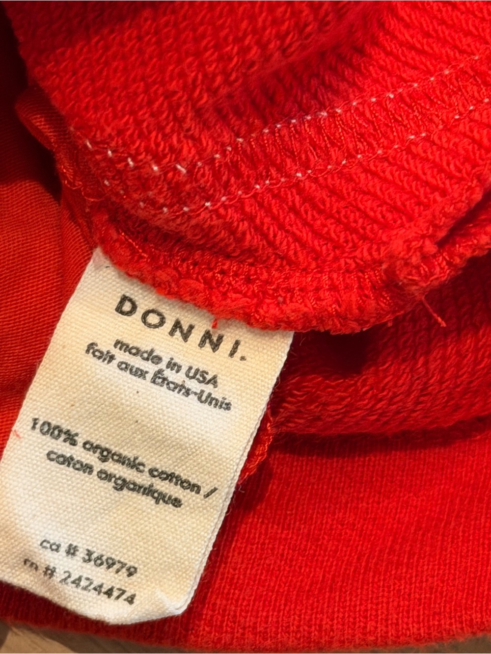 DONNI. The Eco Terry Stripe Shorts | Tomato - Picture 6 of 7